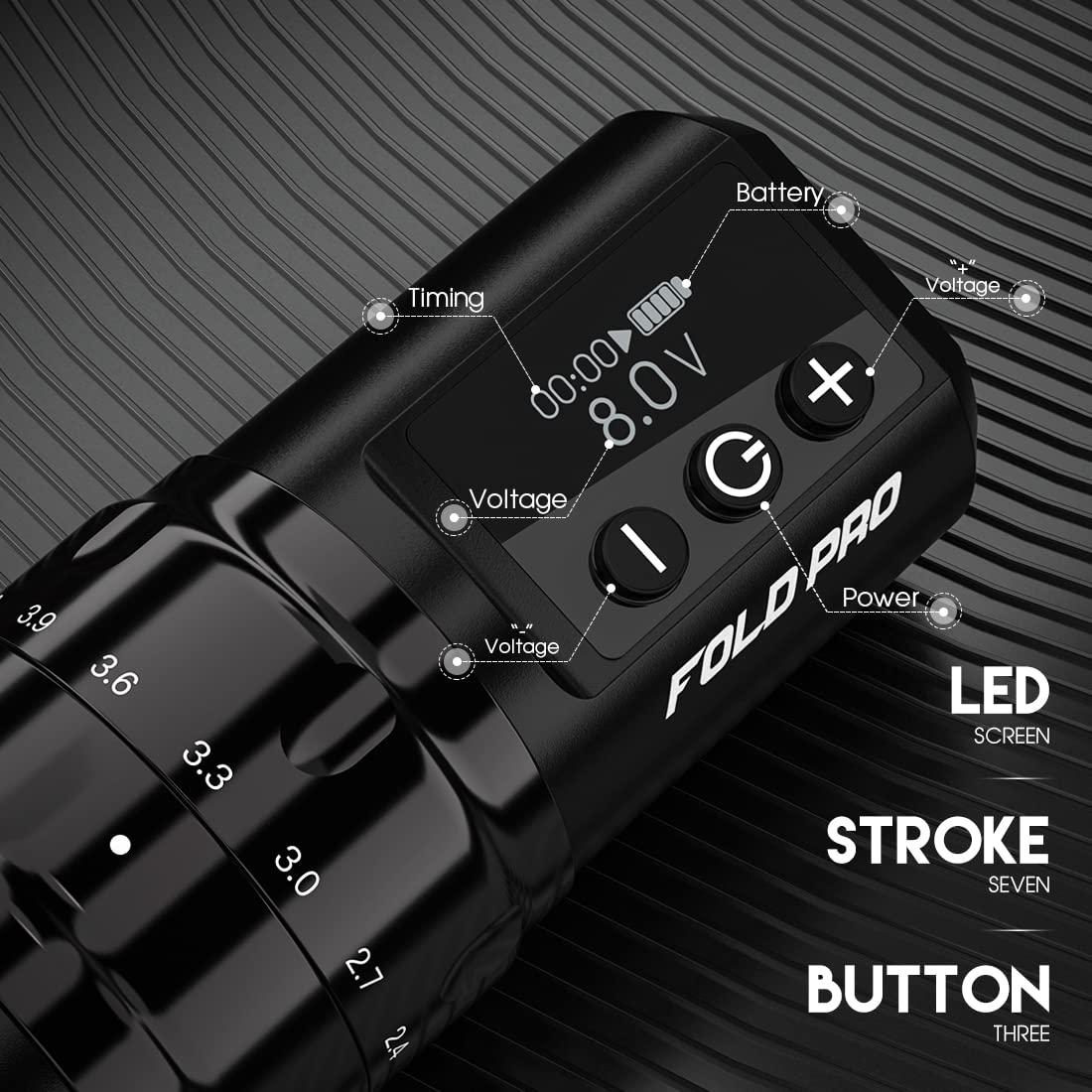 Mast Fold Pro Wireless Tattoo Pen Machine - 1pc Battery
