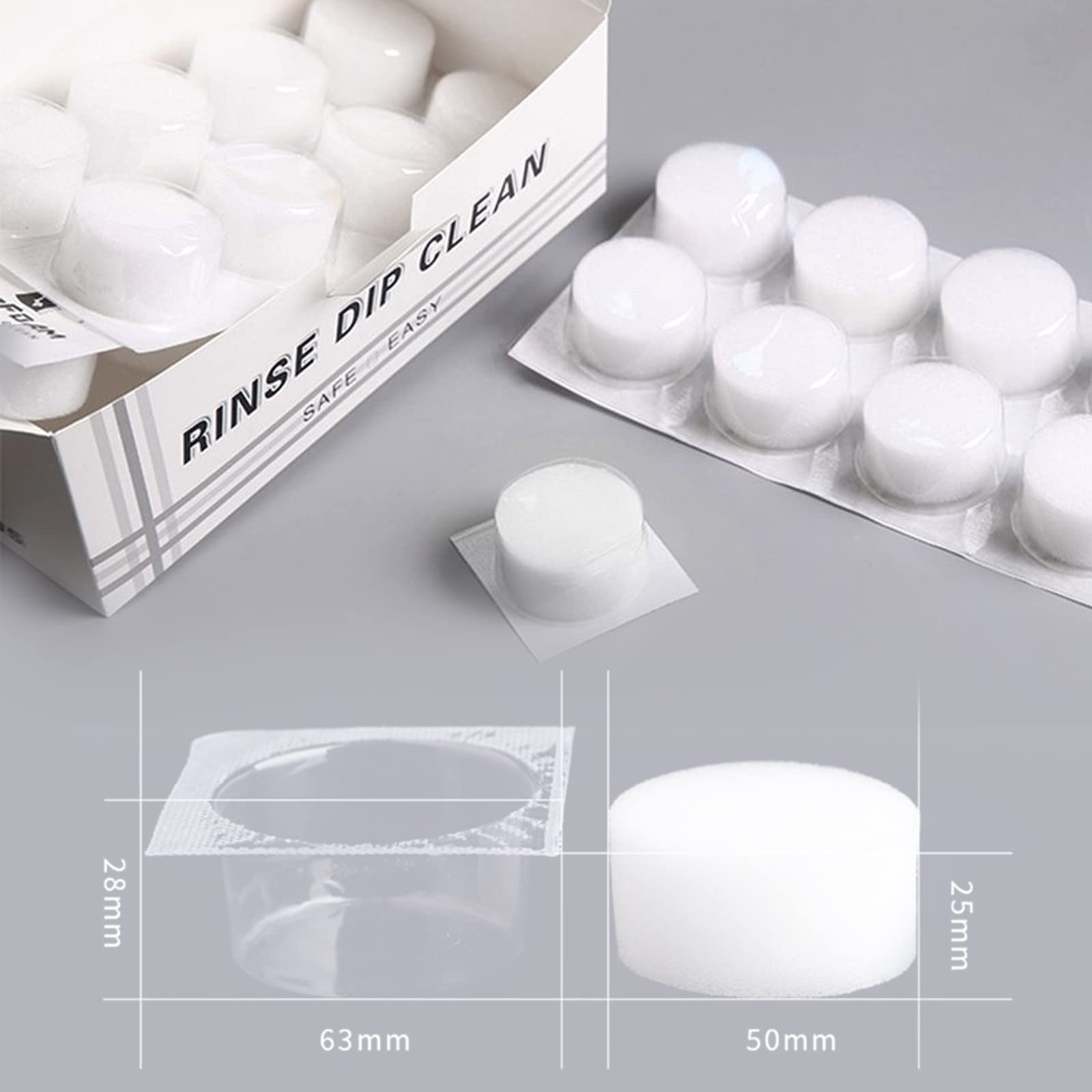 Dip Foam Cleaning Caps - 24pcs Gakonp Rinse Cup