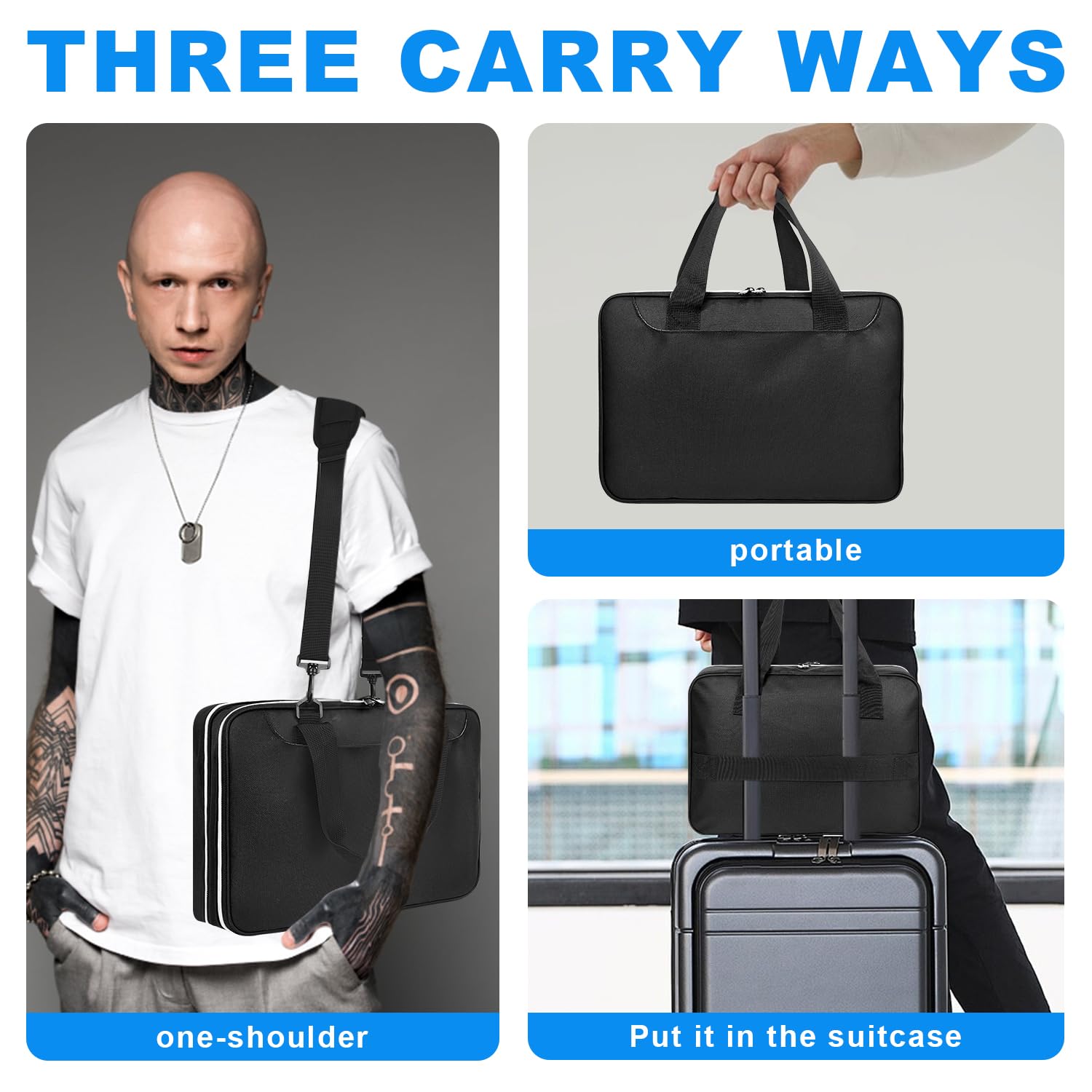 Generic Tattoo Case – Double Layer Travel Bag for Tools