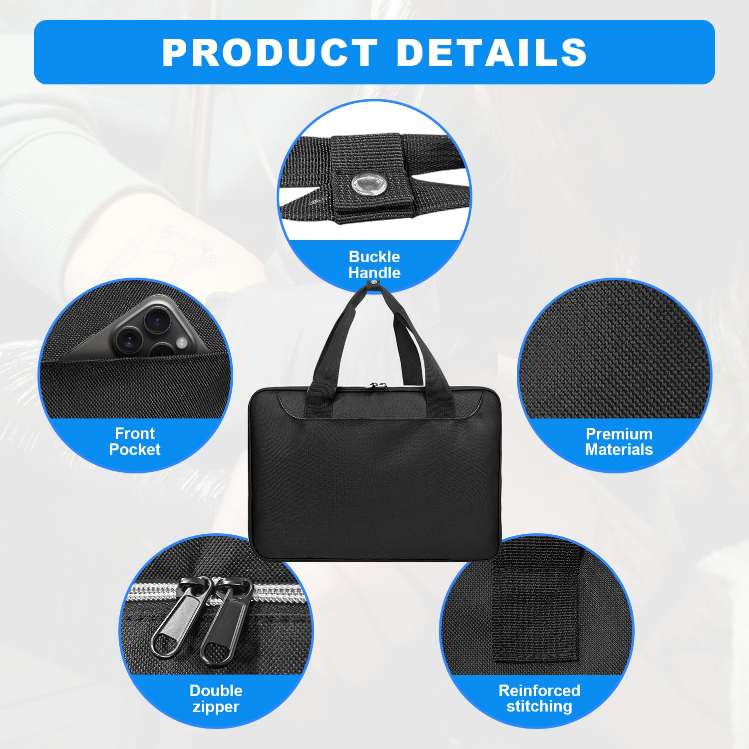 Generic Tattoo Case – Double Layer Travel Bag for Tools