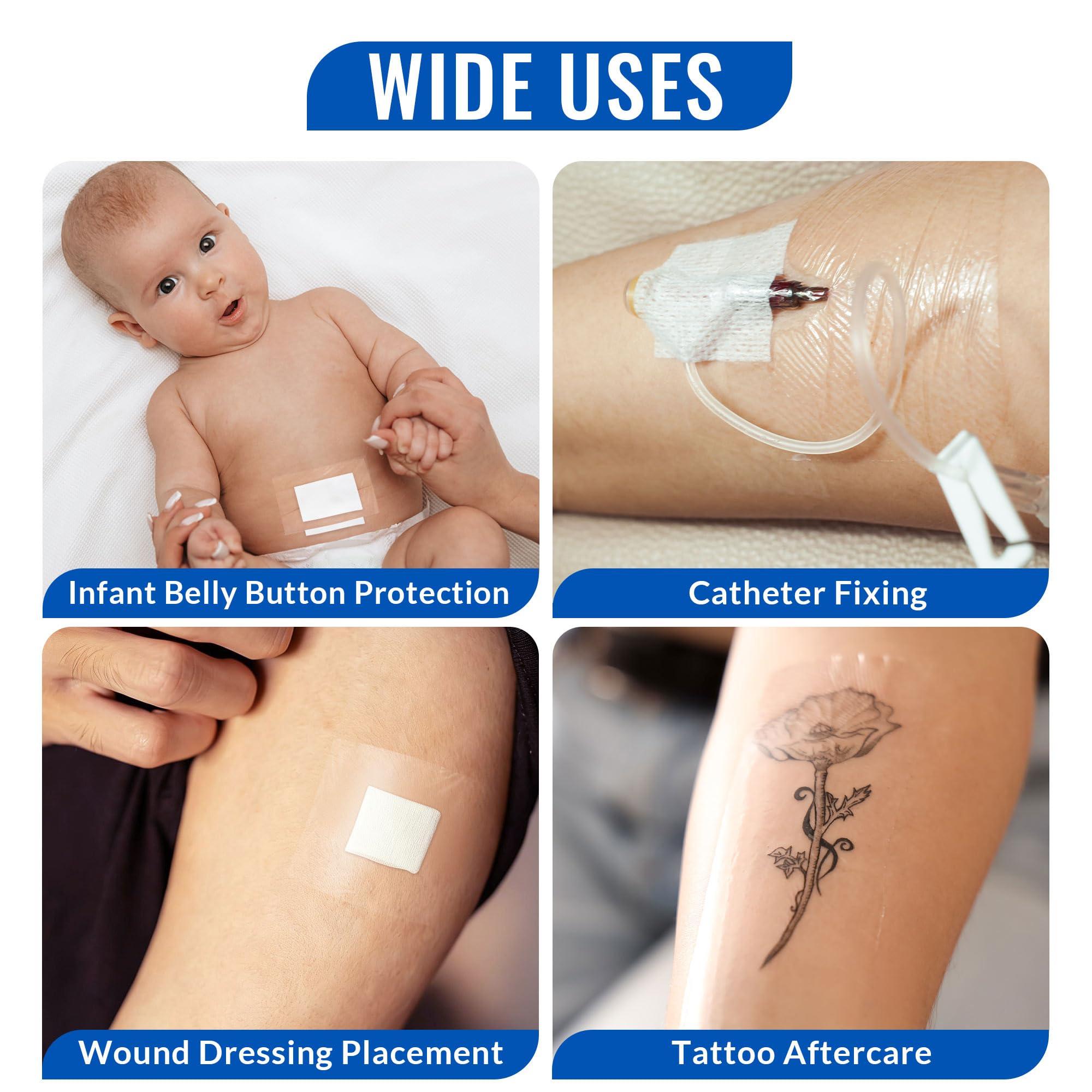 Medlot Tattoo Aftercare Bandage,  8in x 8yd Roll, Waterproof & Sterile