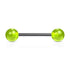 Straight Barbell w/ Acrylic Ball - 14GA