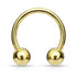 Gold Steel Circular Horseshoe Barbells
