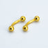 Gold Steel Curved Barbell - 14GA & 16GA