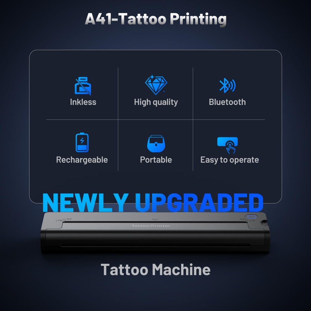 Extolink Wireless Tattoo Stencil Printer with 10pcs Stencil Paper - Tattoo Unleashed