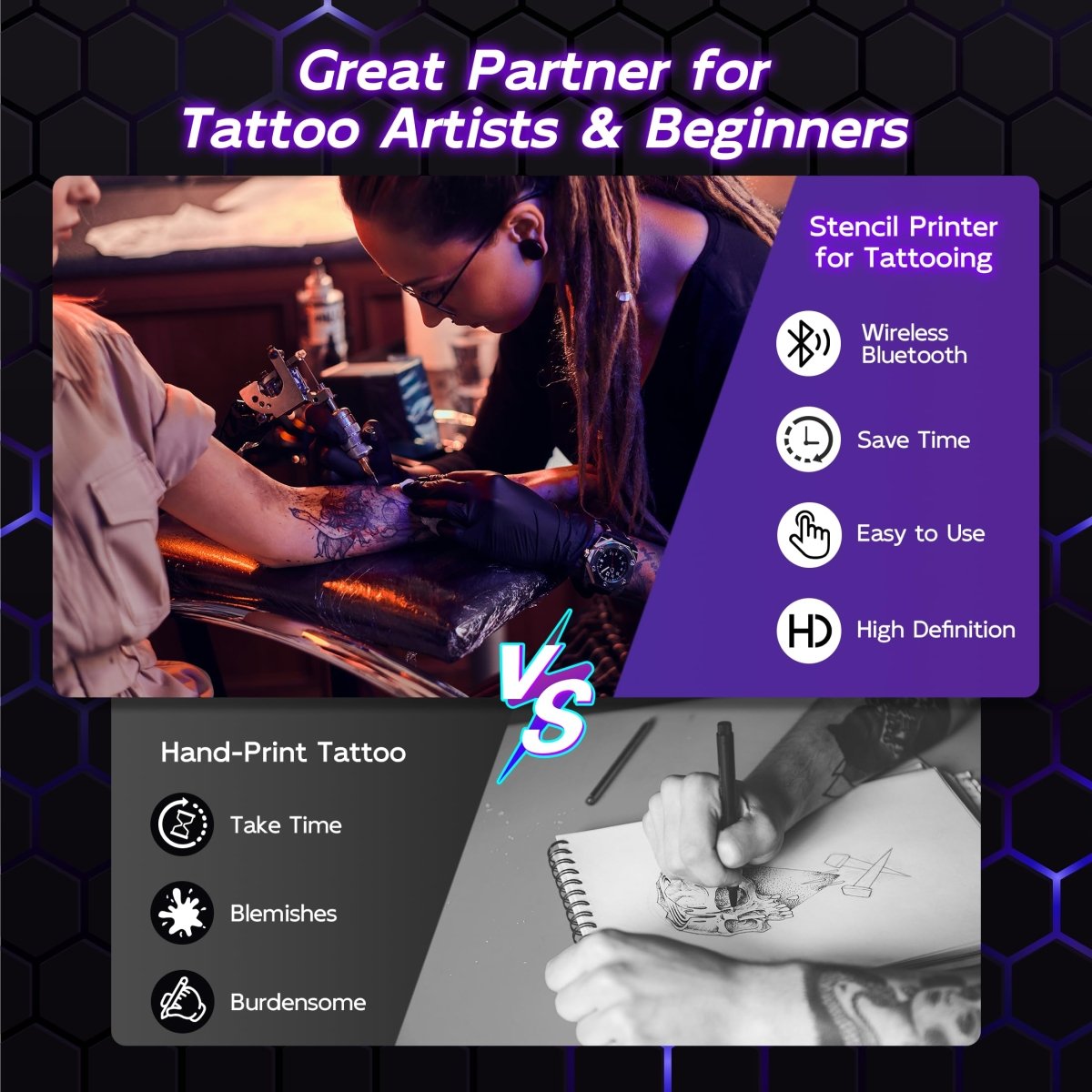 Itari Wireless Tattoo Stencil Printer – Portable Thermal Transfer Machine - Tattoo Unleashed