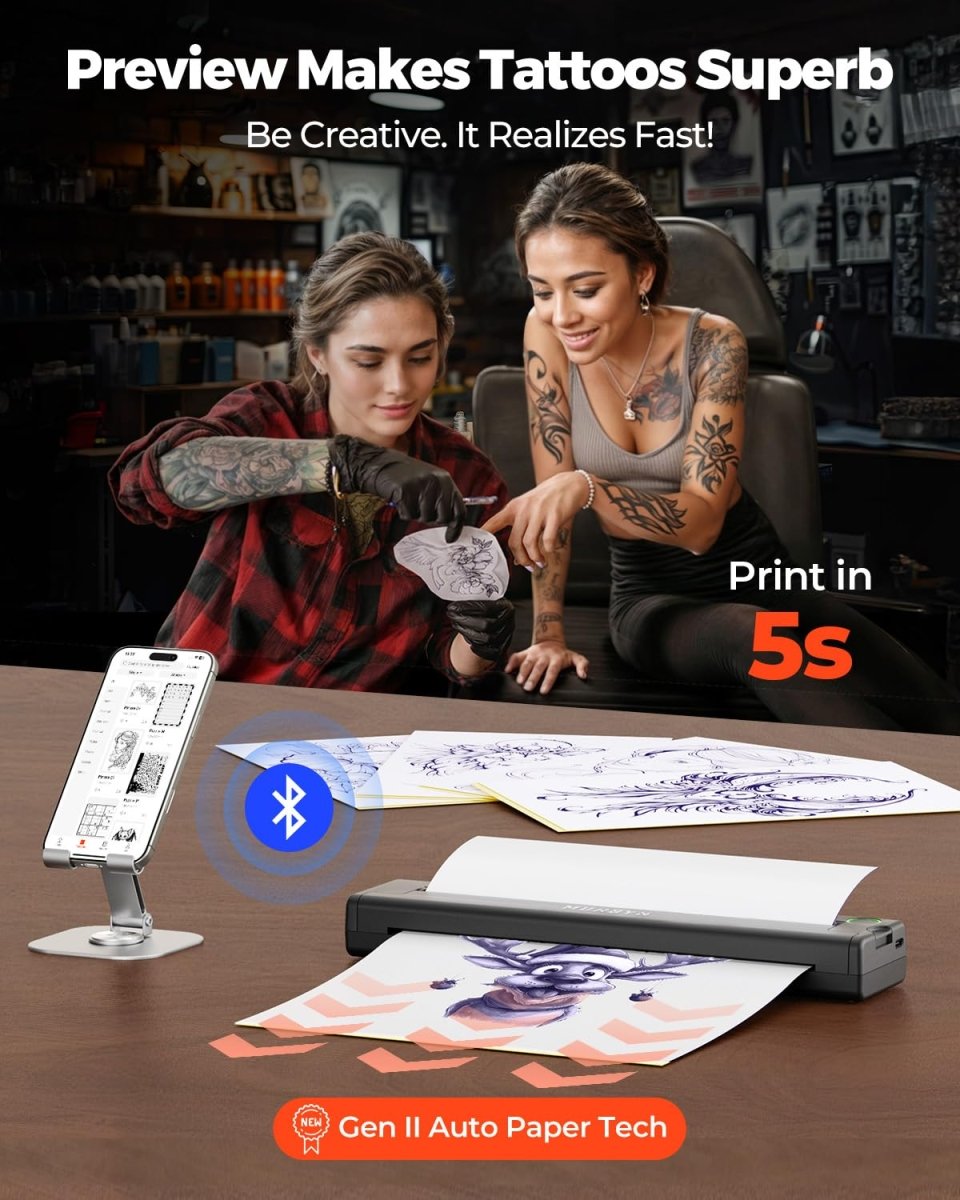 ITP05 Wireless Tattoo Stencil Printer By MUNBYN - Tattoo Unleashed