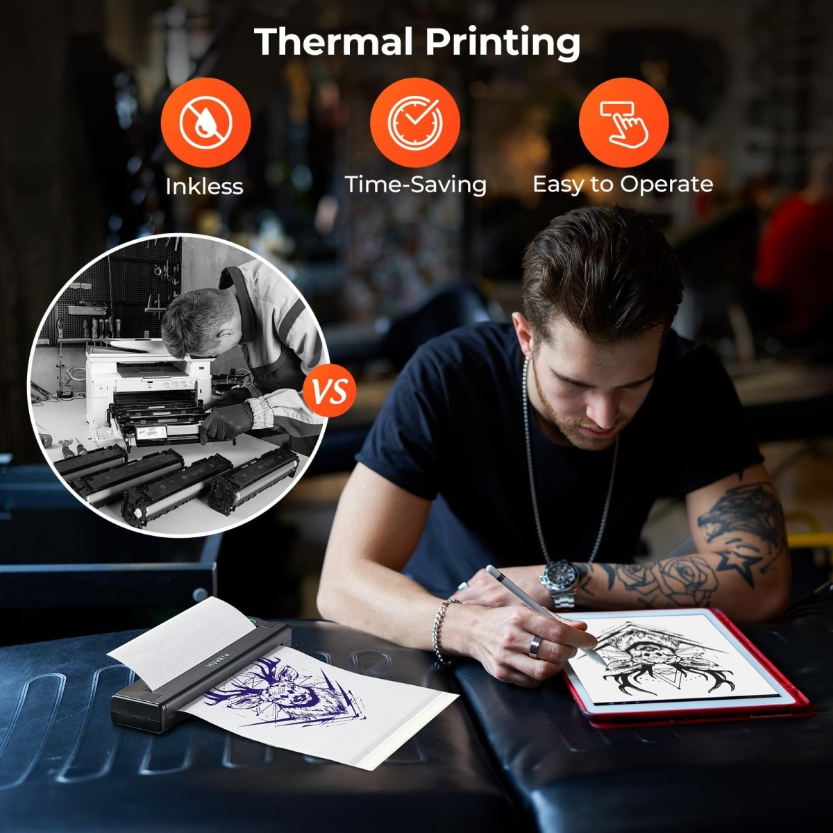 ITP05 Wireless Tattoo Stencil Printer By MUNBYN - Tattoo Unleashed