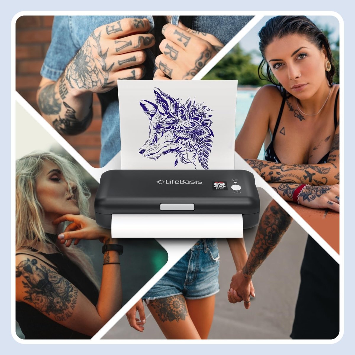 LifeBasis Wireless Tattoo Stencil Printer A4BT - A - Tattoo Unleashed