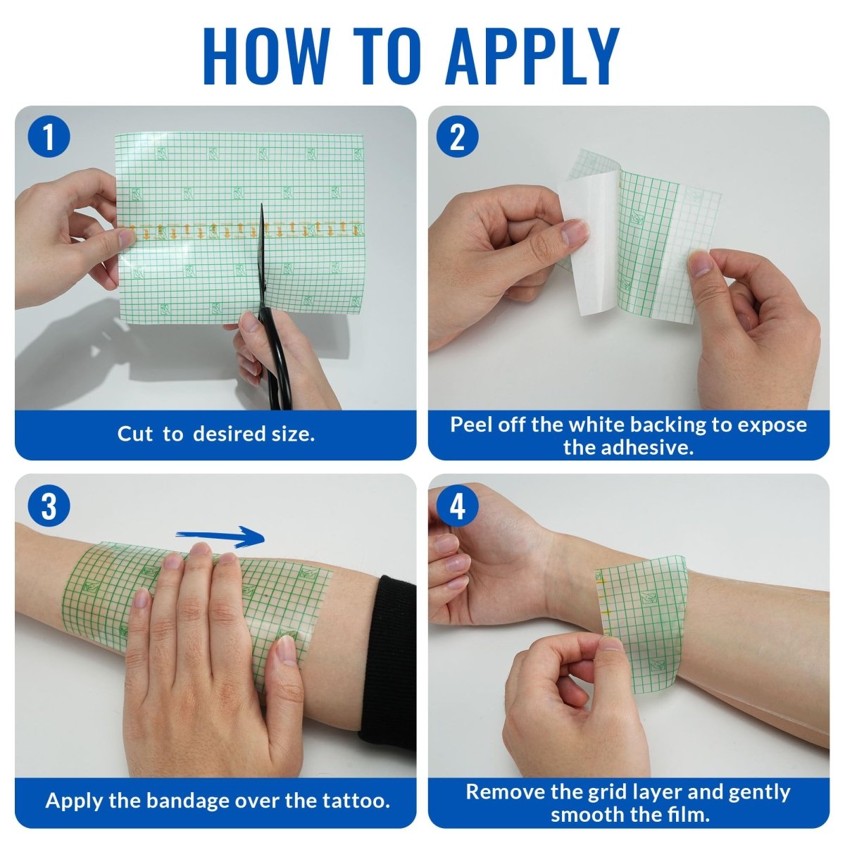 Medlot Tattoo Aftercare Bandage, 10in x 2yd Roll - Waterproof Tattoo Wrap Protection Film - Tattoo Unleashed