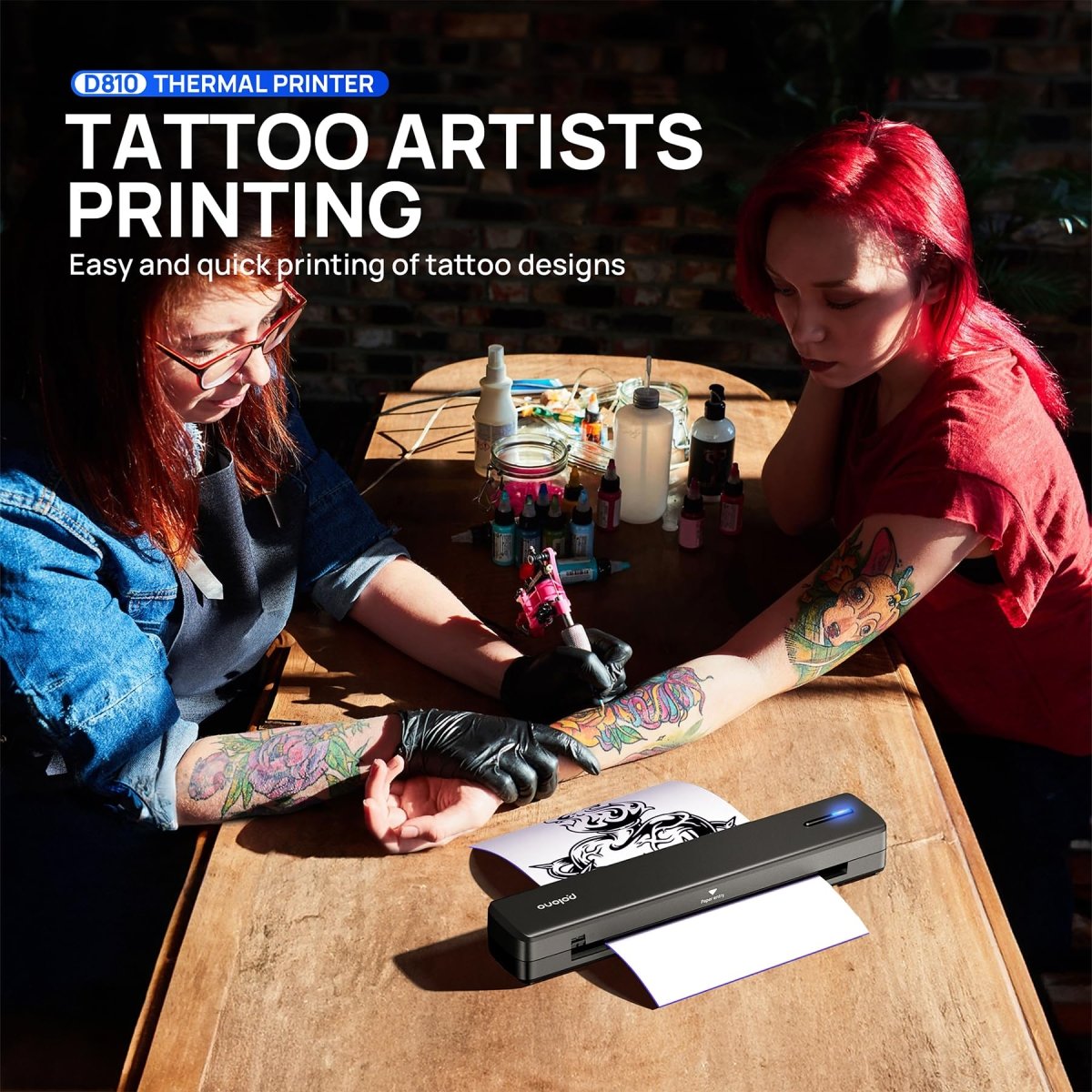 Polono D810 Portable Wireless Tattoo Stencil Printer - Tattoo Unleashed