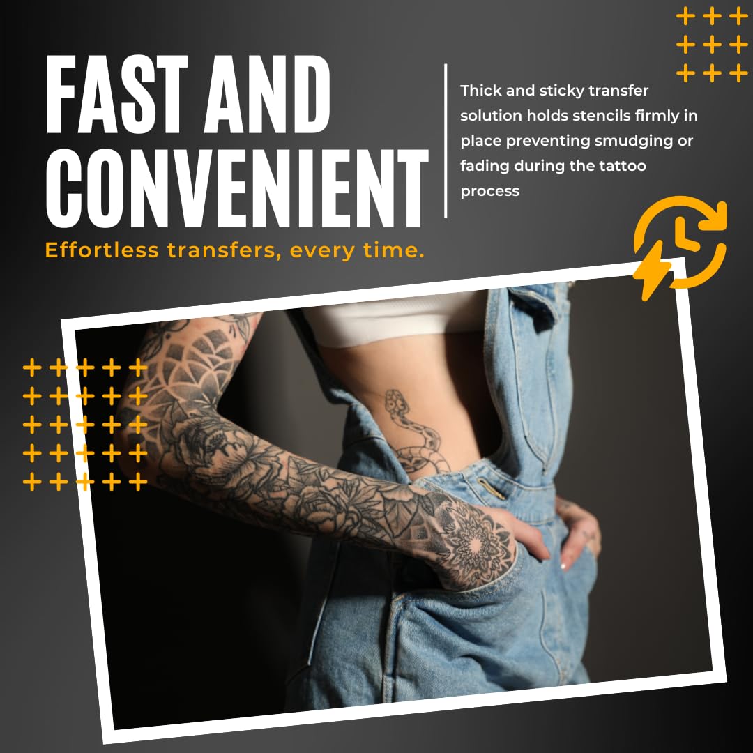 Premium Tattoo Stencil Gel Solution By Hardtochooseone - Tattoo Unleashed