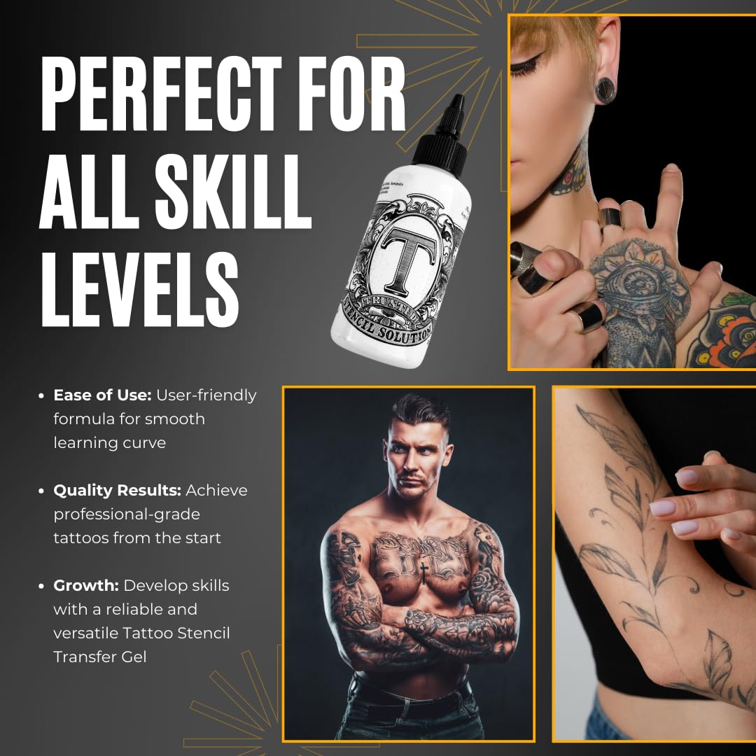 Premium Tattoo Stencil Gel Solution By Hardtochooseone - Tattoo Unleashed