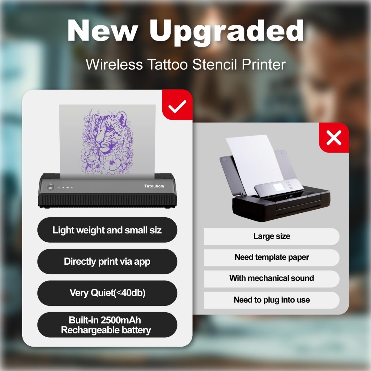 Tatouhom Wireless Tattoo Stencil Printer - Tattoo Unleashed