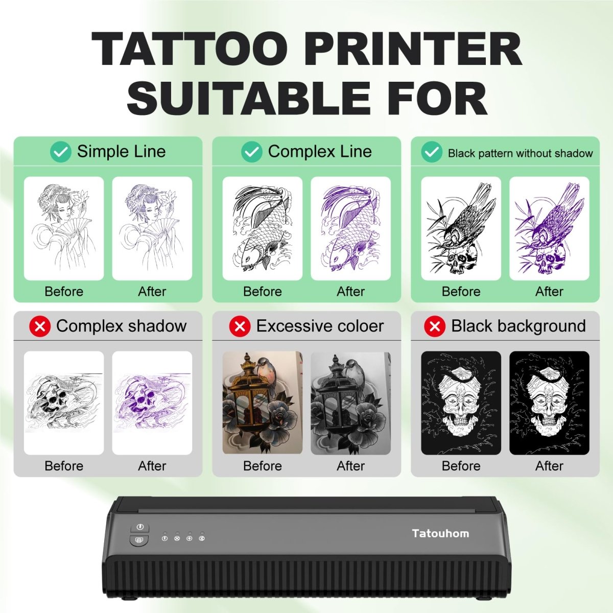 Tatouhom Wireless Tattoo Stencil Printer - Tattoo Unleashed