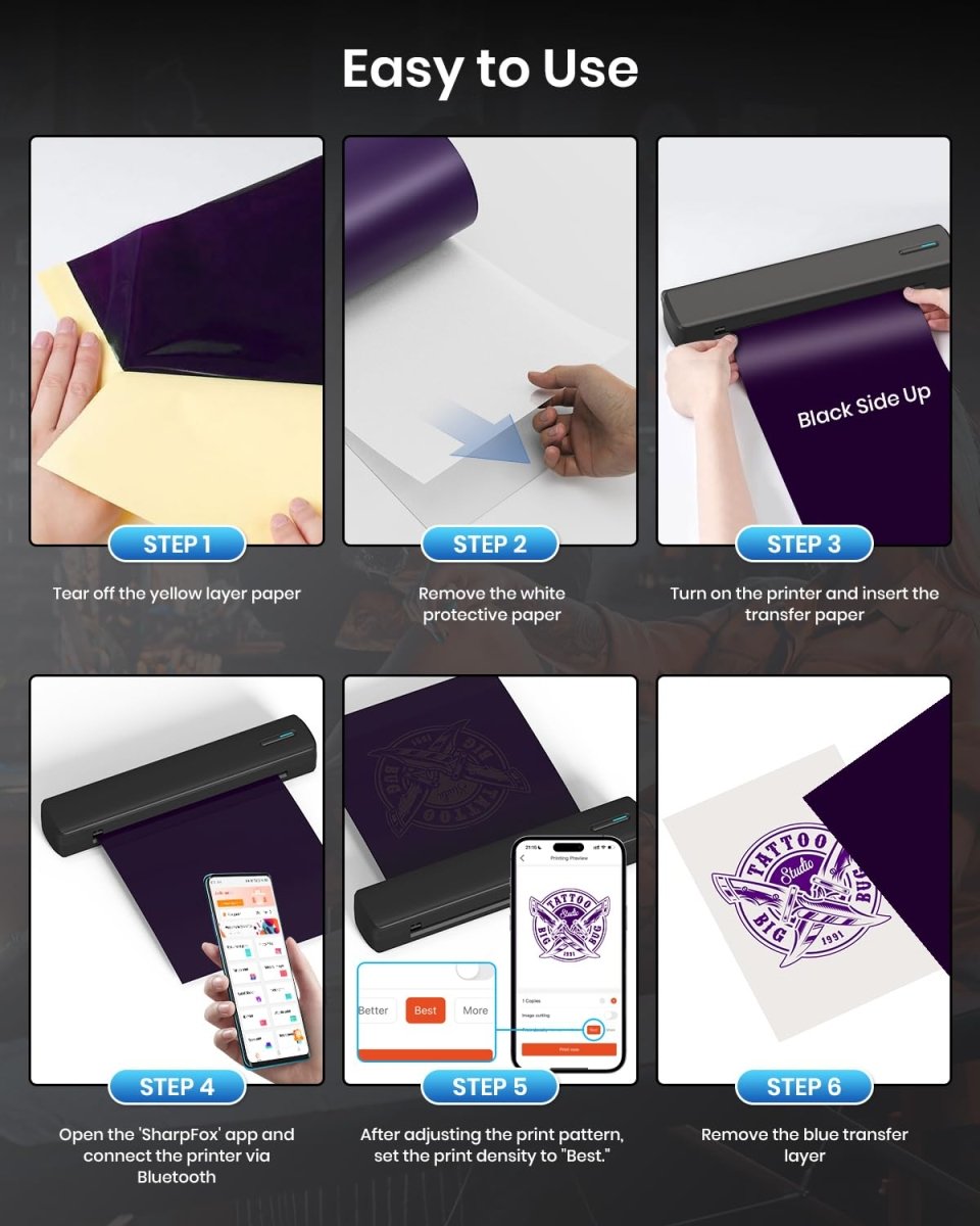 Wireless Tattoo Stencil Printer by BESTECCT - Tattoo Unleashed