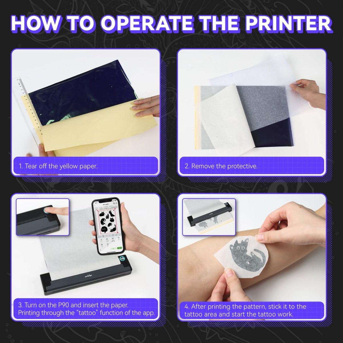 Wireless Tattoo Stencil Printer by PeriPage P90 - Tattoo Unleashed