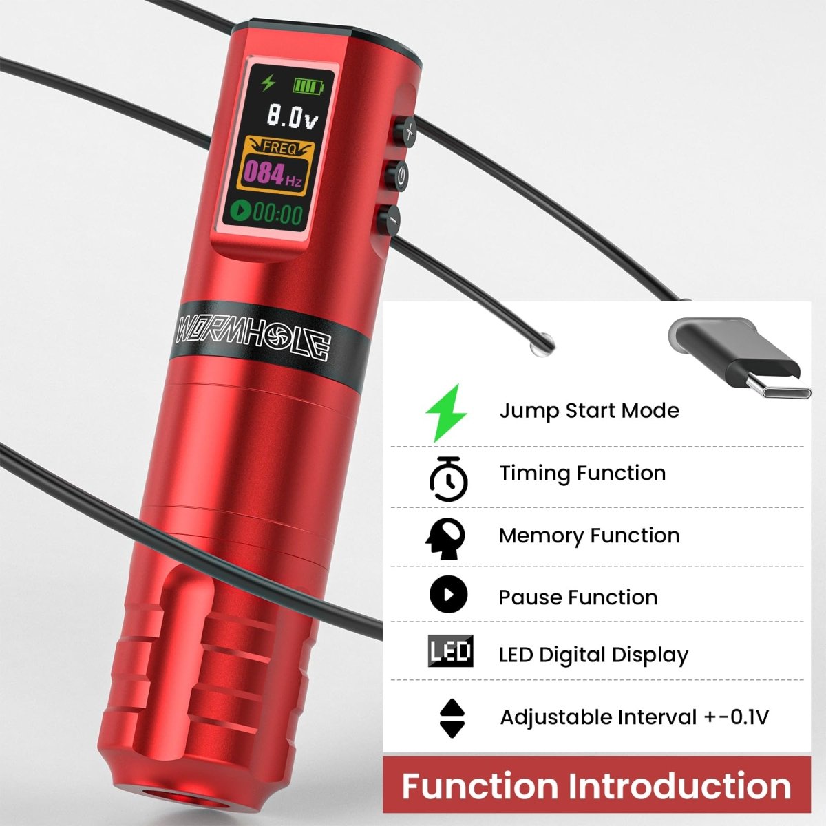 Wormhole Wireless Tattoo Pen Machine Kit WTK284 - Tattoo Unleashed