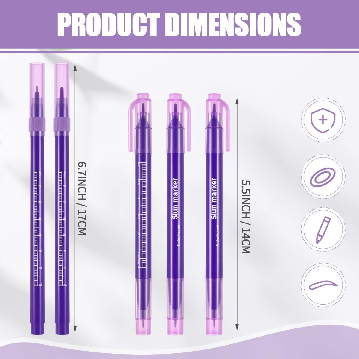 Zonon Tattoo Tip Markers (2 Single Head, 3 Double Heads) - 5pcs. - Tattoo Unleashed